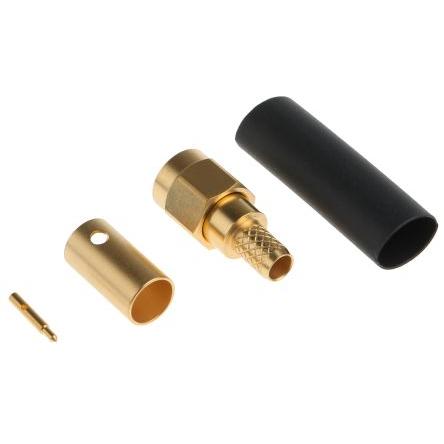 Radiall Koaxiální konektor, řada: SMA Vnější, 50 Ω, orientace těla: Rovný, Kabel Konektor SMA Pájecí, 12.4GHz 165 °C -65