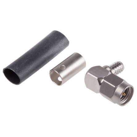 Radiall Koaxiální konektor, řada: SMA Vnější, 50 Ω, orientace těla: Pravý úhel, Kabel Konektor SMA Krimpovací, 12.4GHz