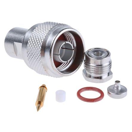Radiall Koaxiální konektor, řada: N Vnější, 50 Ω, orientace těla: Rovný, Kabel Konektor N Objímka, 11GHz 155 °C -55 °C,