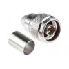 Radiall Koaxiální konektor, řada: N Vnější, 50 Ω, orientace těla: Rovný, Kabel Konektor N Krimpovací, 11GHz 155 °C -55
