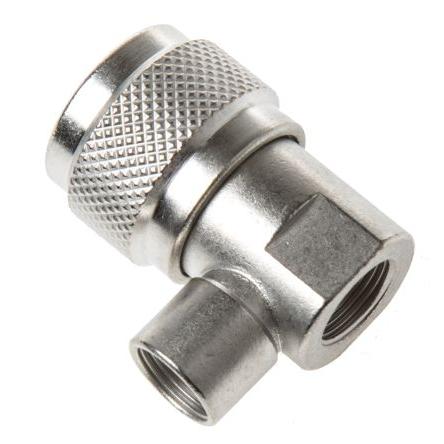 Radiall Koaxiální konektor, řada: N Vnější, 50 Ω, orientace těla: Pravý úhel, Kabel Konektor N Objímka, 11GHz 155 °C -55