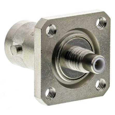 Radiall Adaptér RF, orientace těla: Rovný, 50 Ω, 4GHz Vnitřní, typ kabelu: Koaxiální Vnější, obklad těla: Nikl, Normální