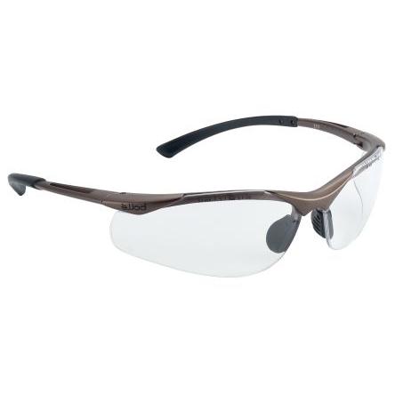 Bolle Safety Ochranné brýle, řada: CONTOUR II Nemlživé, Oděruvzdorný Čirá skla EN 166 + EN 170 Nylon F, T 1