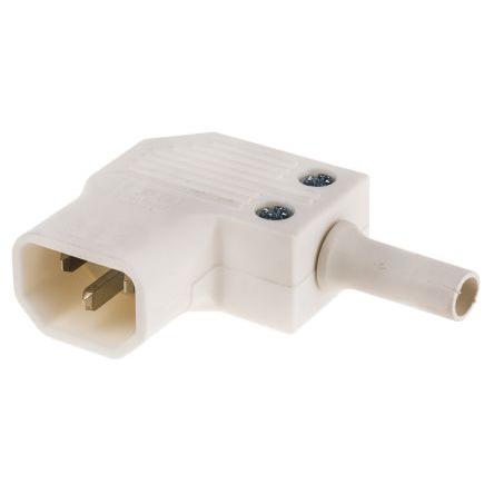 Bulgin Konektor IEC C14, orientace těla: Pravý úhel, Kabel Vnější, 250V 10A