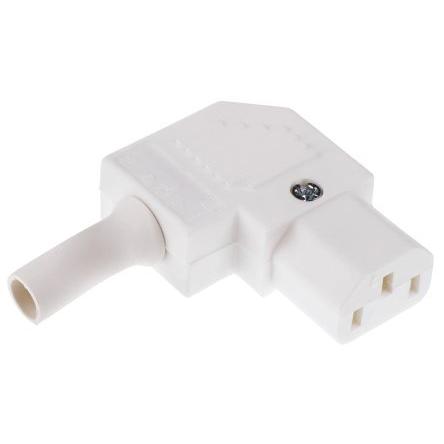 Bulgin Konektor IEC C13, orientace těla: Pravý úhel, Kabel Vnější, 250V 10A