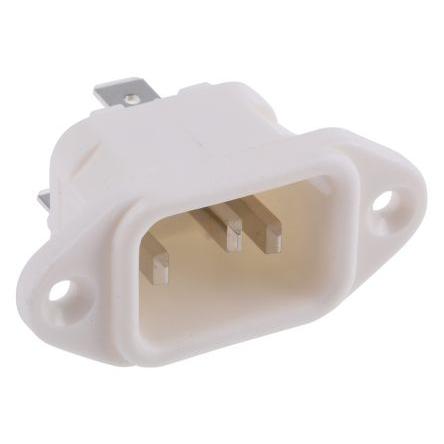 Bulgin Konektor IEC C14, orientace těla: Rovný, Montáž do panelu Vnější, 250V 10A