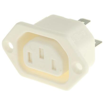 Bulgin Konektor IEC C13, orientace těla: Rovný, Panel Vnější, 250V 10A
