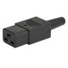 Schurter Konektor IEC C19, orientace těla: Rovný, Kabel Vnější, 250V 16A