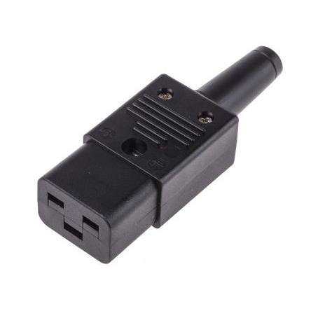 Schurter Konektor IEC C19, orientace těla: Rovný, Kabel Vnější, 250V 16A
