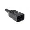 Schurter Konektor IEC C20, orientace těla: Rovný, Kabel Vnější, 250V 16A