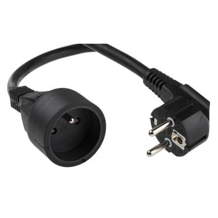 RS PRO Prodlužovací kabel, délka kabelu: 5 m, 60V CEE 7/7 Černá, Černá Polyvinylchlorid Typ E
