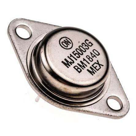 onsemi Tranzistor MJ15003G 20 A NPN 140 V, TO-204, počet kolíků: 2 kolíkový Jednoduchý