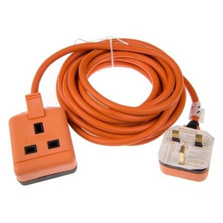 RS PRO Prodlužovací kabel, délka kabelu: 5 m 1 zásuvek, 240V Oranžová Typ G