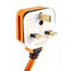 RS PRO Prodlužovací kabel, délka kabelu: 2 m 4 zásuvek, 240V Typ G – britská BS1363 Oranžová Typ G