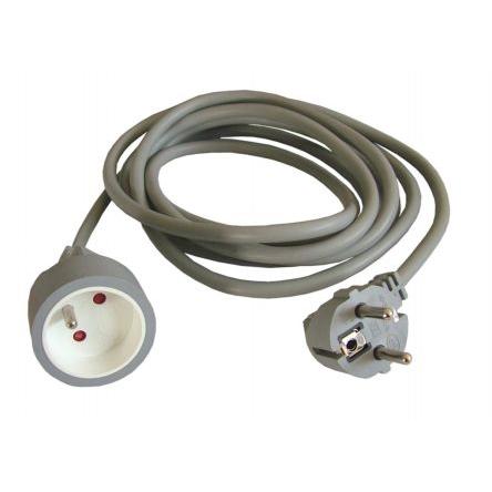 RS PRO Prodlužovací kabel, délka kabelu: 3 m, 250V CEE 7/7 Šedá, Šedá Polyvinylchlorid Typ E