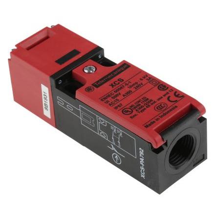 Telemecanique Sensors Preventa XCSPA Ovládaný tlačítkem Blokovací bezpečnostní spínač 2 NC IP67 Nylon vyztužený skelnými