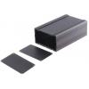 RS PRO Skříň chladicího tělesa Odvětrávaný Eloxovaný hliník 60.5 mm barva Černá 165 mm 105 mm