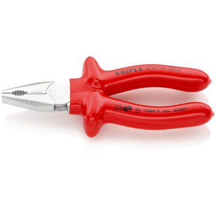 Kombinované kleště 1, celková délka: 160mm, Nástrojová ocel speciální kvality Knipex Splňuje normu VDE/1000V
