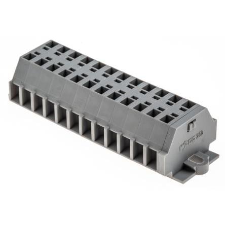 WAGO Pás Terminal 260-112, řada: 260, 400V Šedá 1.5mm² 1 Klecová svorka