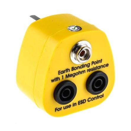 RS PRO Zemnicí zástrčka ESD Zásuvka na banánky, 10mm kolík Vyhovuje normě EN 61340-5-1 Velká Británie