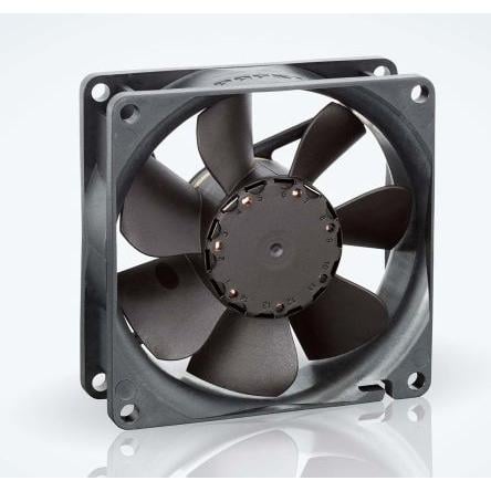 ebm-papst Axiální ventilátor, řada: 8400 N, průtok vzduchu: 69 m³/h 2 W 24V dc 83 mA IP20 80 mm 80mm 25 mm