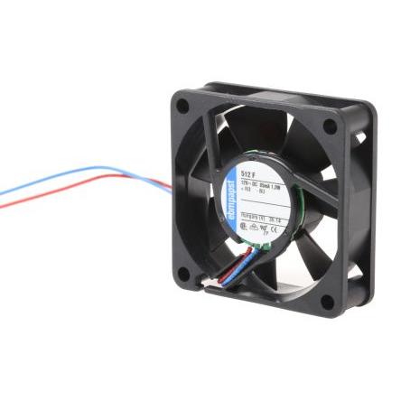 ebm-papst Axiální ventilátor, řada: 500 F, průtok vzduchu: 20 m³/h 800 mW 12V dc 67 mA 50 mm 50mm 15 mm