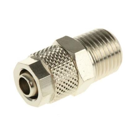 RS PRO Pneumatická armatura, řada: RS PRO, 8mm Zásuvný, Vnější 1/4" R