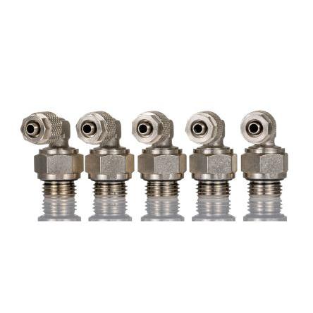 RS PRO Pneumatická armatura, Zásuvný 6mm, Vnější G 1/4 zástrčka G