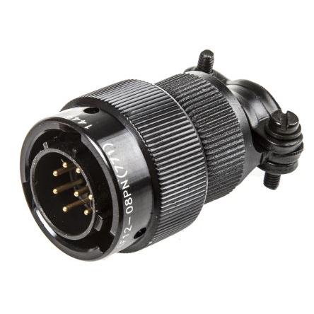 Amphenol Limited Kulatý konektor, specifikace Mil, řada: 62LC, materiál kontaktu: Měď, orientace těla: Rovný, Kabel,