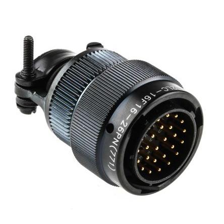 Amphenol Limited Kulatý konektor, specifikace Mil, řada: 62LC, materiál kontaktu: Měď, orientace těla: Rovný, Kabel,