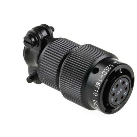 Amphenol Limited Kulatý konektor, specifikace Mil, řada: 62LC, materiál kontaktu: Měď, orientace těla: Rovný, Kabel,