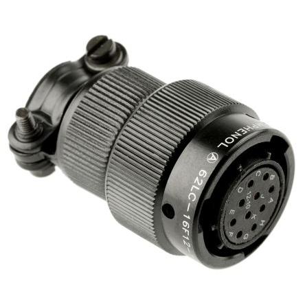 Amphenol Limited Kulatý konektor, specifikace Mil, řada: 62LC, materiál kontaktu: Měď, orientace těla: Rovný, Kabel,