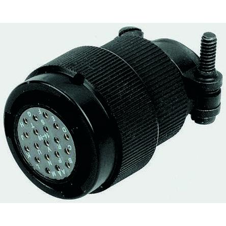 Amphenol Limited Kulatý konektor, specifikace Mil, řada: 62LC, materiál kontaktu: Měď, orientace těla: Rovný, Kabel,