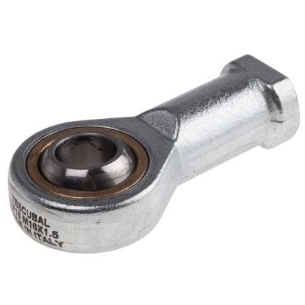 Koncovka táhla, vlikost přípojky: M16 x 1.5 Female, Ocel vývrtu 16mm RS PRO Metrické