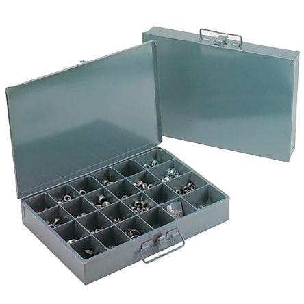 Přihrádková krabice 8 přihrádek Šedá, Ocel 50 mm x 339mm x 234 mm Durham