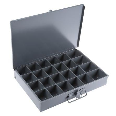Přihrádková krabice 24 přihrádek Šedá, Ocel 50 mm x 339mm x 234 mm Durham