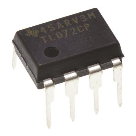 Texas Instruments Operační zesilovač TL072CP 3 MHz 15V, PDIP, počet kolíků: 8 kolíkový
