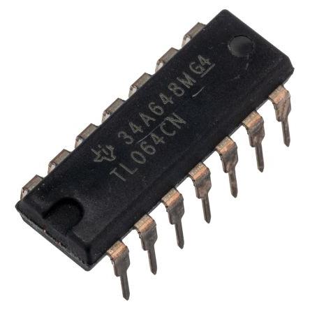 Texas Instruments Operační zesilovač TL064CN 1 MHz 15V, PDIP, počet kolíků: 14 kolíkový