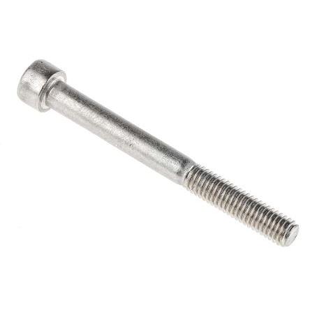 RS PRO Šroub s vnitřním šestihranem, Obyčejný, Nerezová ocel hlavice Vnitřní šestihran, M6, M6, délka: 60 mm