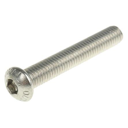 RS PRO Šroub s vnitřním šestihranem, Lesklý zinek, Nerezová ocel hlavice Vnitřní šestihran, M8, M8, délka: 50 mm