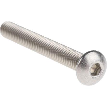 RS PRO Šroub s vnitřním šestihranem, Lesklý zinek, Nerezová ocel hlavice Vnitřní šestihran, M5, M5, délka: 40 mm