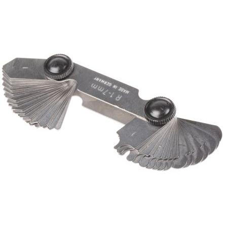 Rádiusová měrka Rádiusová měrka, metrická MikronTec 1 mm 7 mm