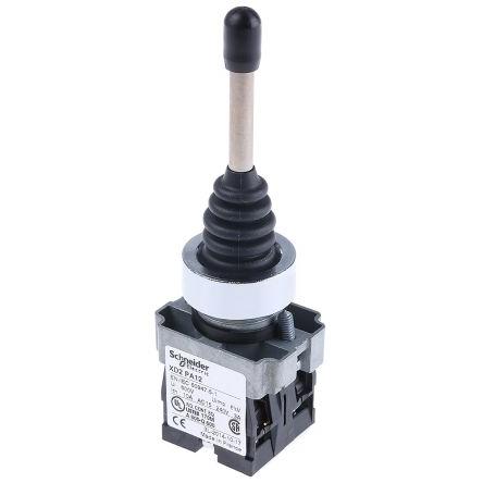 Schneider Electric Joystickový, řada: Harmony XD2 IP65 2osý Páka Pomalé přerušení 3A Šroub 230 V ac SPST 70 °C -25 °C