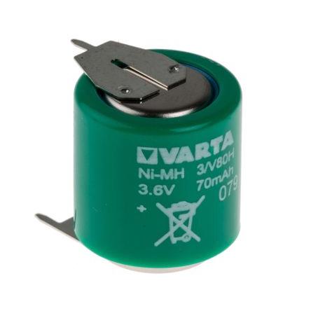 Mincové baterie 3.6 V NiMH 80 mAh Varta