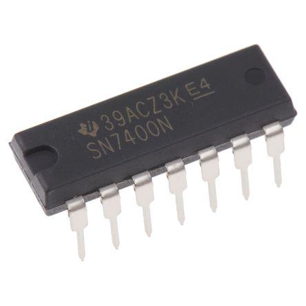 Texas Instruments Logický obvod SN7400N 4 NAND 74 16 mA, počet kolíků: 14 kolíkový, PDIP 2