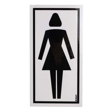 Orientační značka, Polybutylentereftalát, Žlutá, Černá Brady Female Pictogram Only