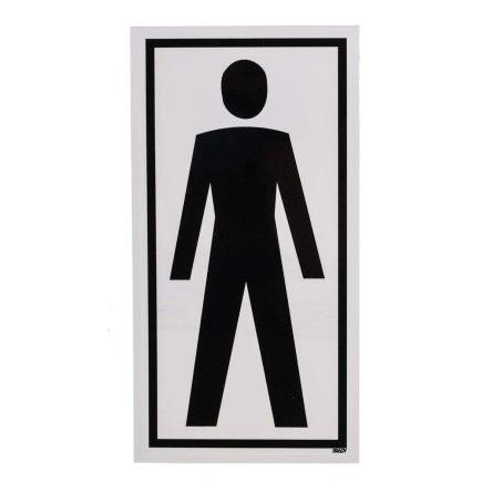 Orientační značka, Polybutylentereftalát, Černá, Žlutá Brady Male Pictogram Only