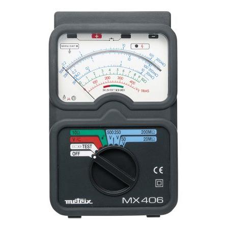 Tester izolace Tester izolace a vodivosti MX0406B 50 V 500 V, číslo modelu: MX 406B Metrix 200 mΩ, úroveň kategorie: CAT