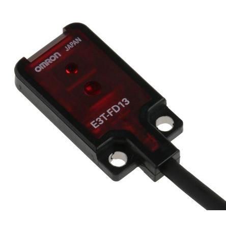 Omron Fotoelektrický snímač, řada: E3T Červená LED Blok Drátový kabel, výstup: PnP Difuzní IP67