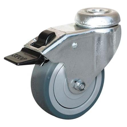 313822 Guitel Hervieu Brzděné otočné 70 kg 100 mm, Pryž